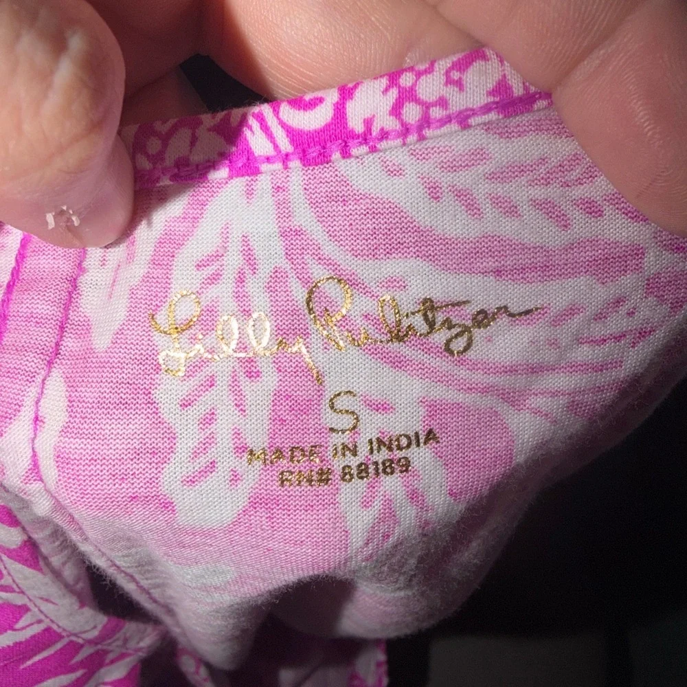 Lilly Pulitzer Lela Henley Tank Dress Wild Fuchsia Swipe Right Sleeveless SMALL